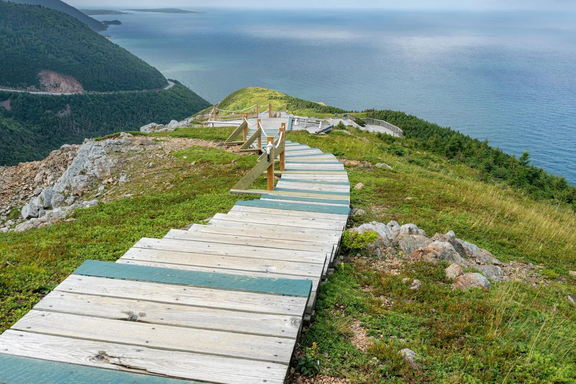 Point de vue menant à la fin du sentier Skyline au Cap-Breton