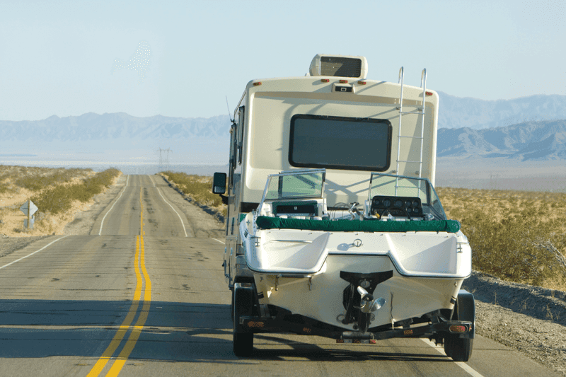 RV Road trip with boat