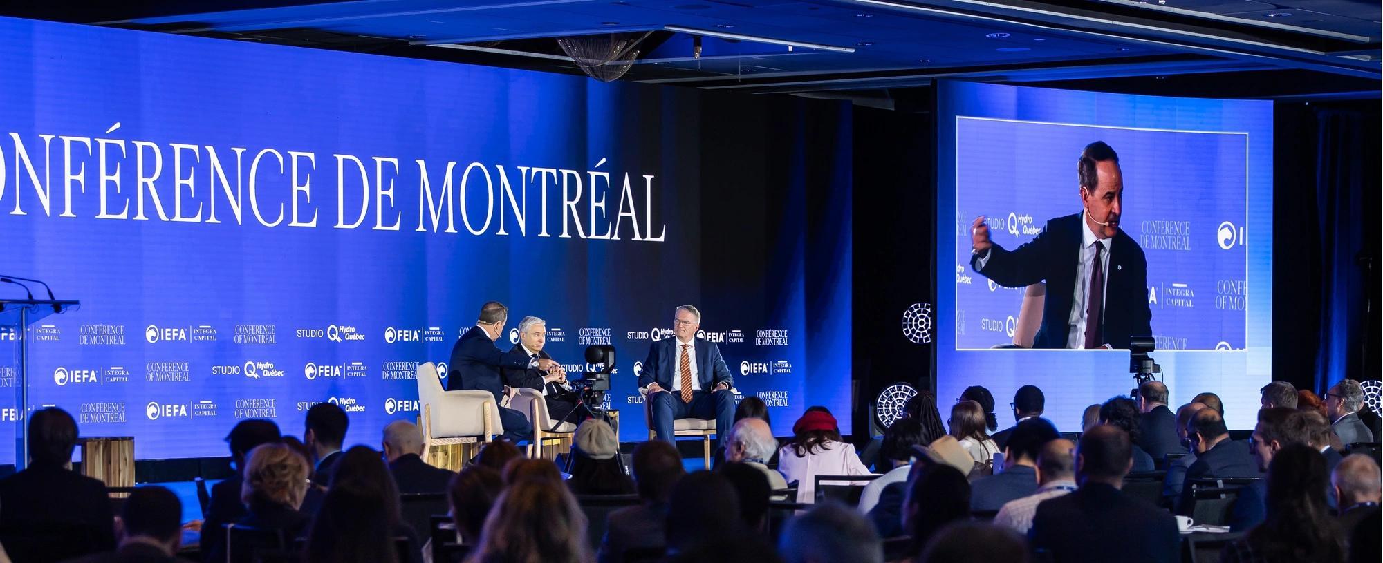 Darryl White avec Mathias Cormann et François-Philippe Champagne à la Conférence de Montréal 