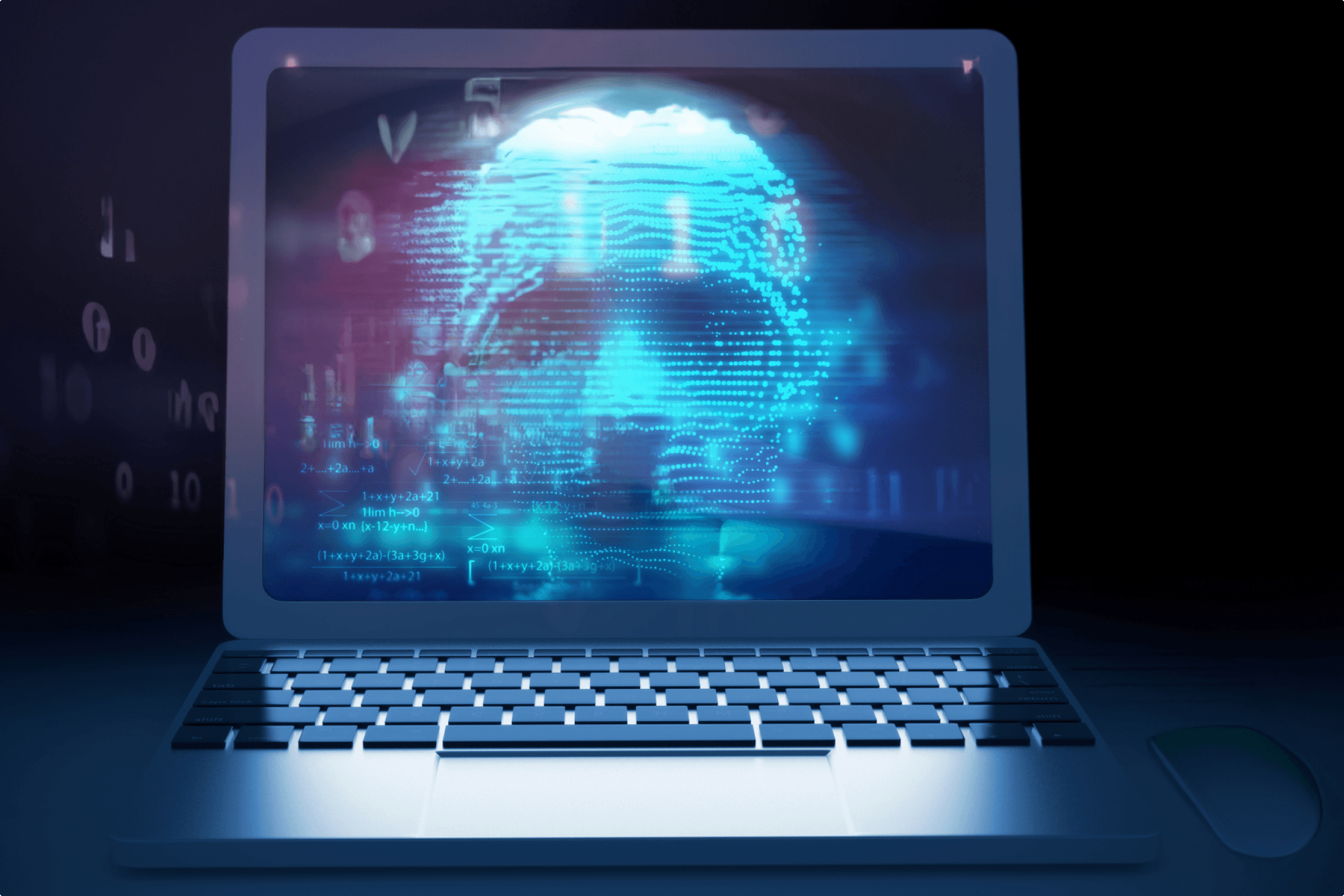 concept de tête de robot d'intelligence artificielle avec chat bot